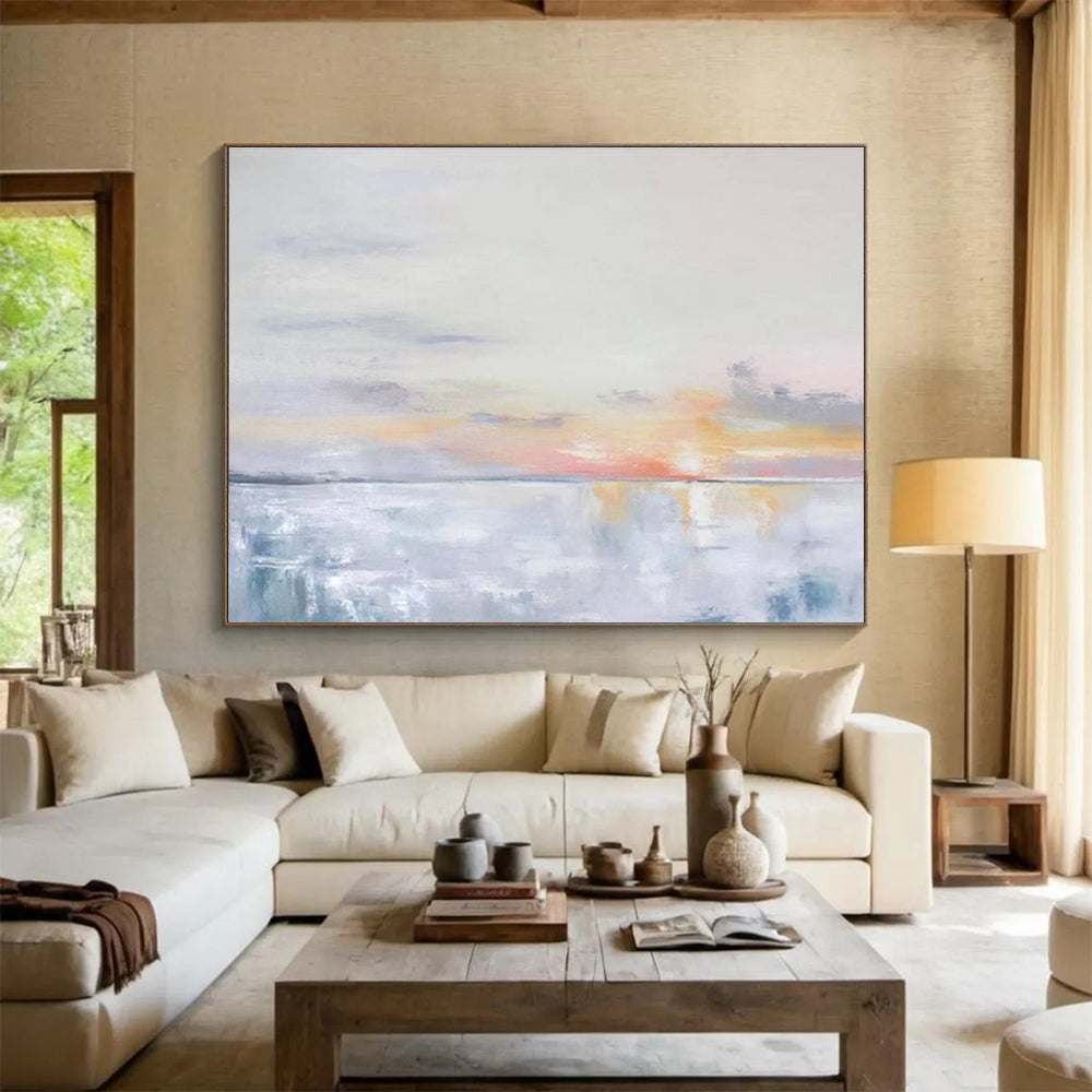 sunset sea abstract canvas design 3